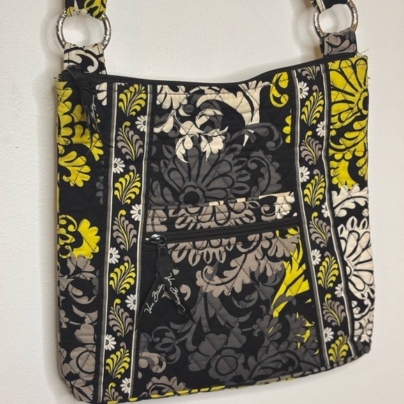 Vera Bradley Black Gray Yellow Floral Backpack & Crossbody Set main image 8